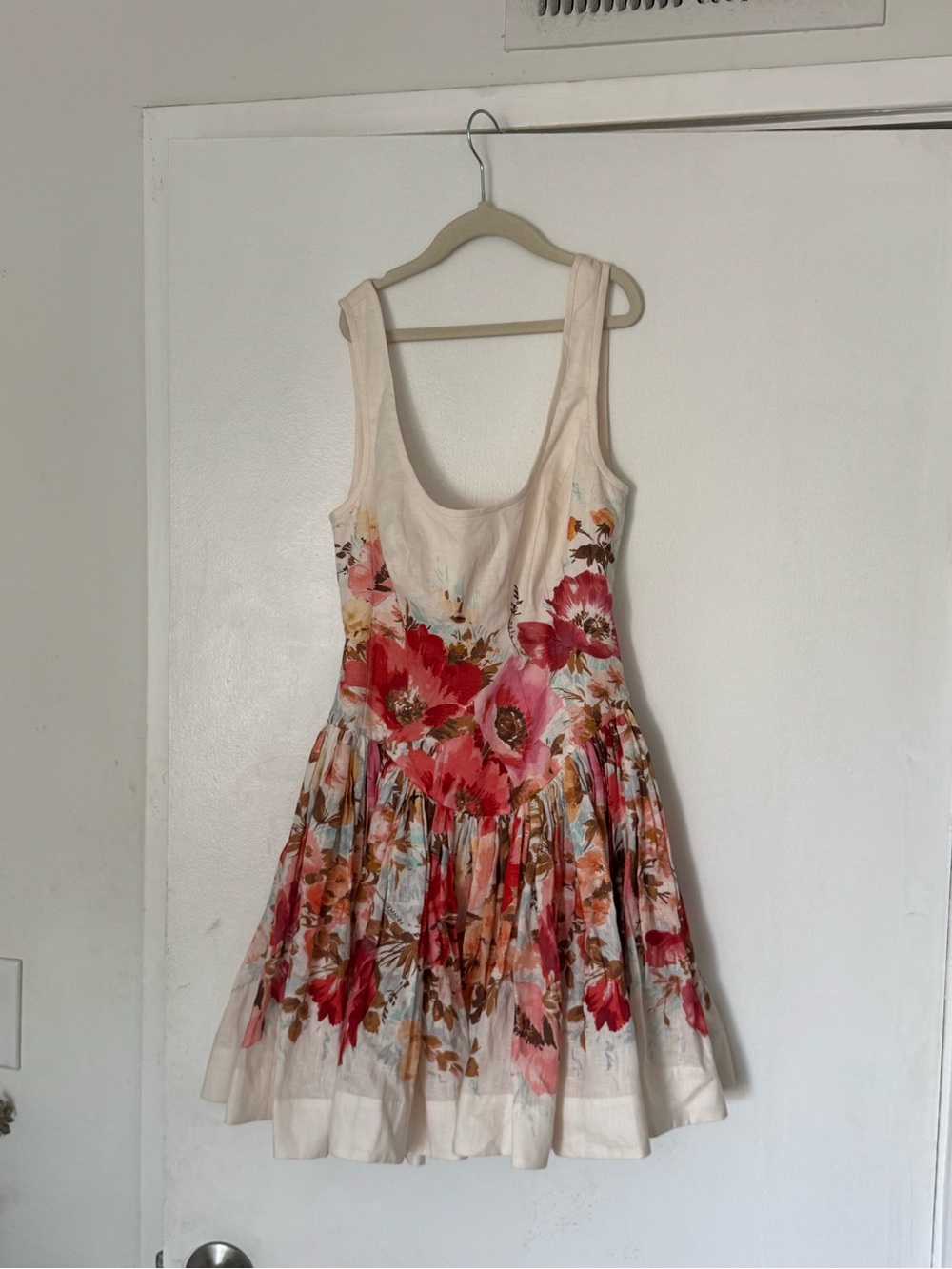 Brand New With Tags Zimmermann Cream Floral Dress